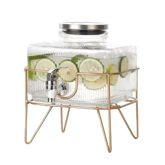 Glass Water Dispenser with Stand