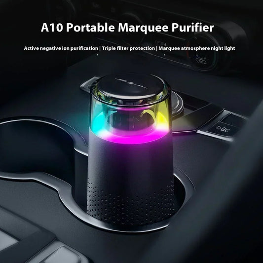 New Car Air Purifier Home Office Horse Running Light Except Flue Dust Purifier ( UAE Delivery Time: 1-3 Days )
