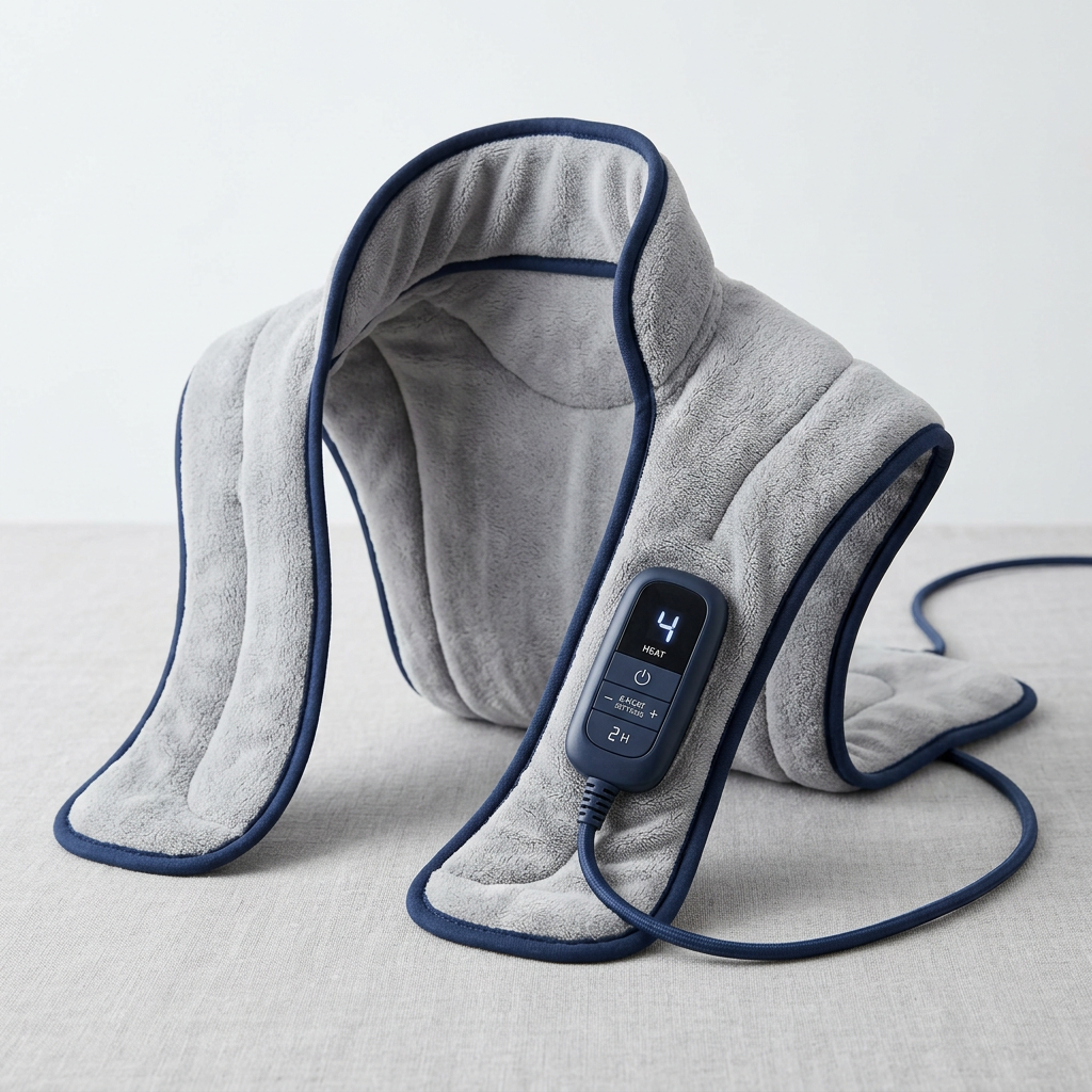 Premium Electric Heating Pad for Neck, Shoulders & Back — 6 Heat Settings, Auto Shut-Off (Machine Washable)