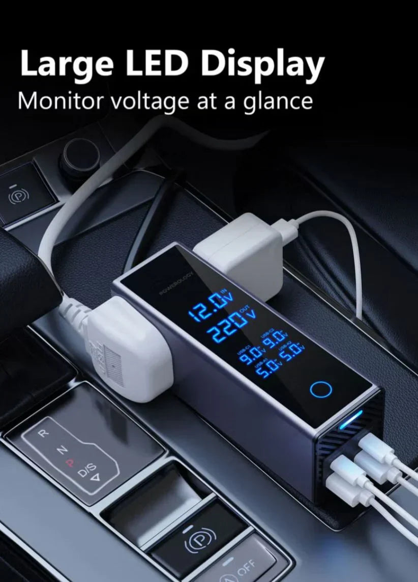Car Power Inverter with Dual Sockets