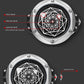 Premium Aura Geometric Metallic Men's Watch | Luxury Leather Strap, Alloy Case & Elegant Design