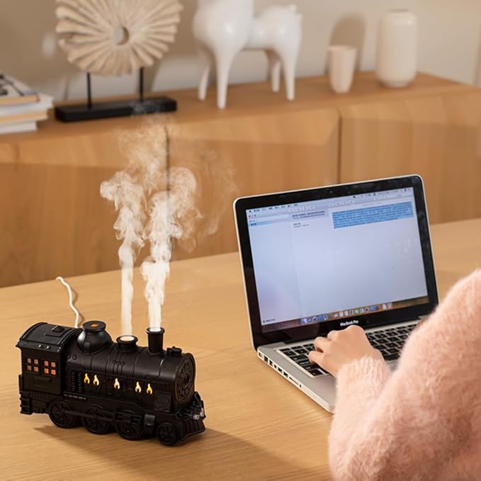 Retro Train Aroma Diffuser 300ml - Ultrasonic Essential Oil Humidifier | UAE