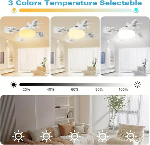 F4 LED Fan Light Multifunctional Rechargeable Fan Lamp for Home