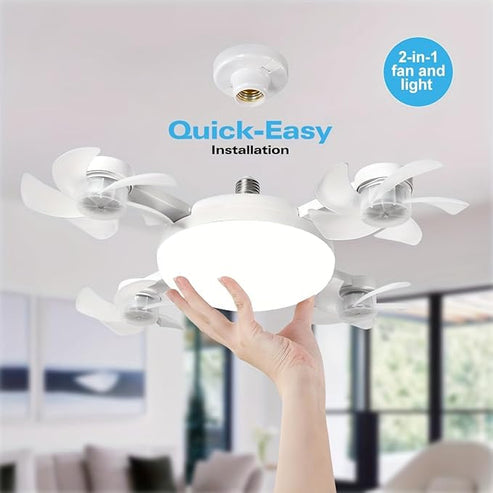 F4 LED Fan Light Multifunctional Rechargeable Fan Lamp for Home