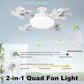 F4 LED Fan Light Multifunctional Rechargeable Fan Lamp for Home