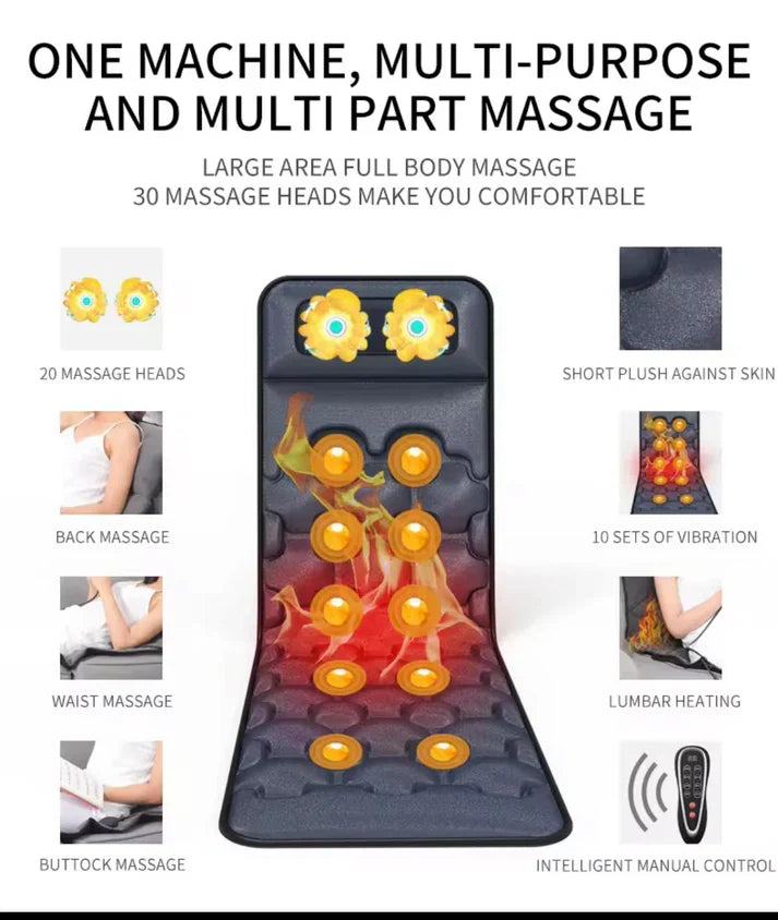 Full Body Folding Massage Mat with Heating Function