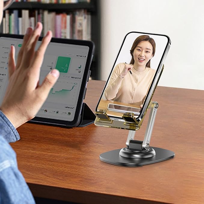 Foldable Metal Desk Stand for Phone & Tablet