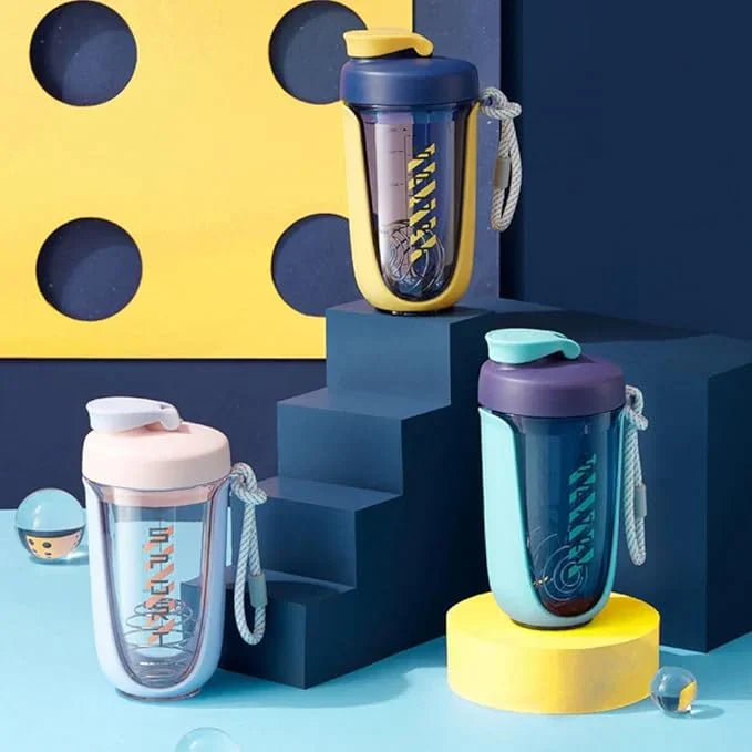 LORDEX Qavi Premium Rope-Handle Shaker Bottle