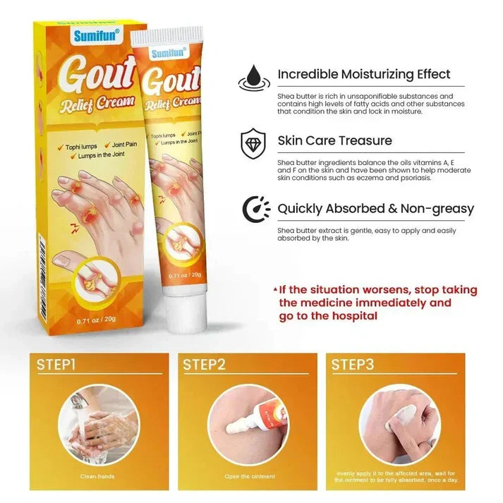 Gout Relief Cream Fast Pain & Swelling Reduction